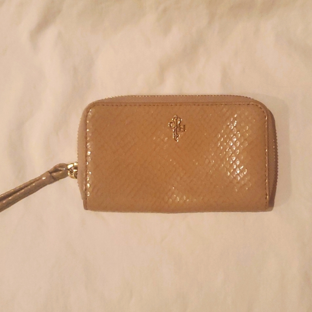 Cole Haan zip around wallet. Snake
